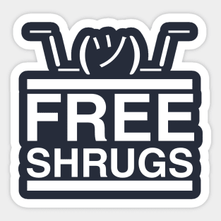 Free Shrugs (navy) Sticker